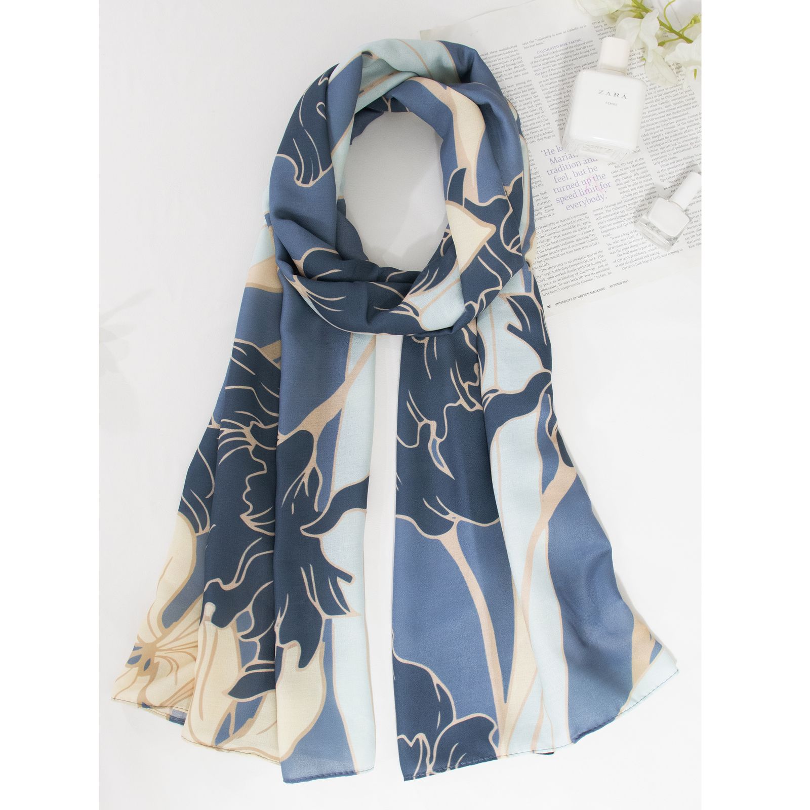 شال زنانه مدل نخی پاییزی طرح کلاسیک جدید کد ana-2107 -  - 2