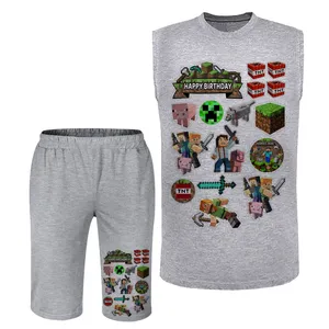 ست تاپ و شلوارک مردانه مدل ماینکرفت A373