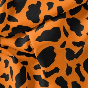 پارچه لباس مدل کرپ حریر طرح خال خالی کد 9101j