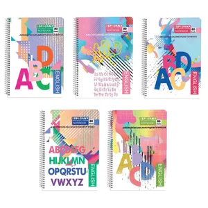 دفتر زبان 80 برگ اسپادانا مدل دو خط کد 86014568 مجموعه 5 عددی