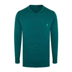 پلیور مردانه مدل بافت یقه هفت ساده