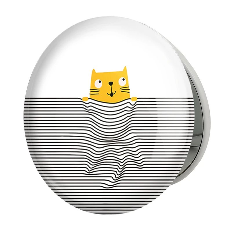 آینه جیبی خندالو طرح گربه مدل تاشو کد 5001 