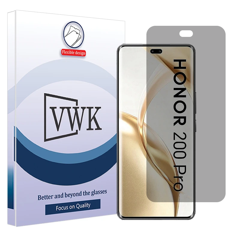 محافظ صفحه نمایش حریم شخصی وی دبلیو کی مدل Tough مناسب برای گوشی موبایل آنر 200 Pro