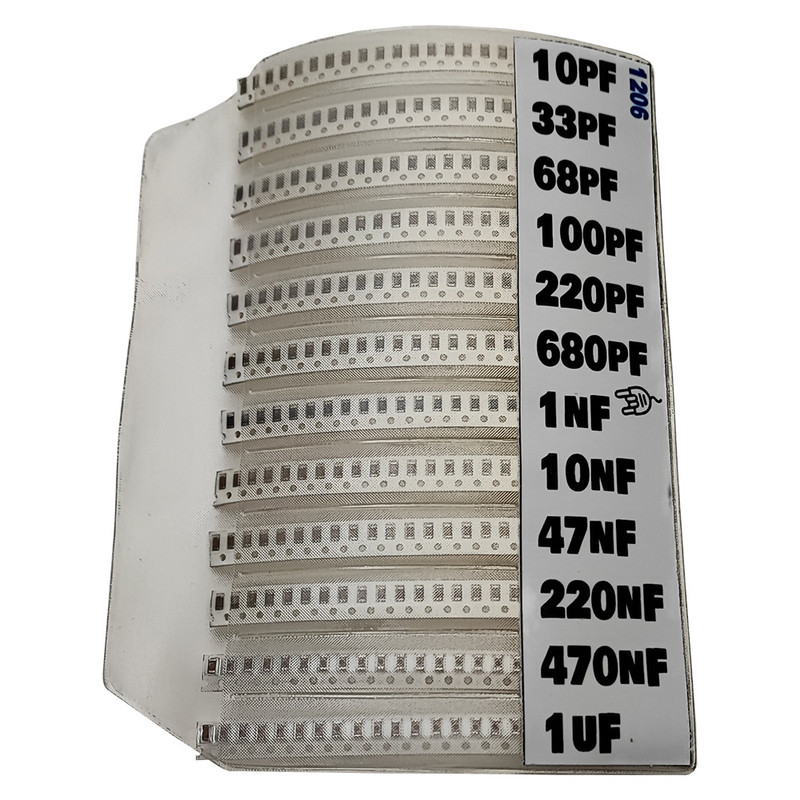 پک خازن SMD مصیعلا مدل 1206 بسته 300 عددی پک خازن SMD مصیعلا مدل 1206 بسته 300 عددی