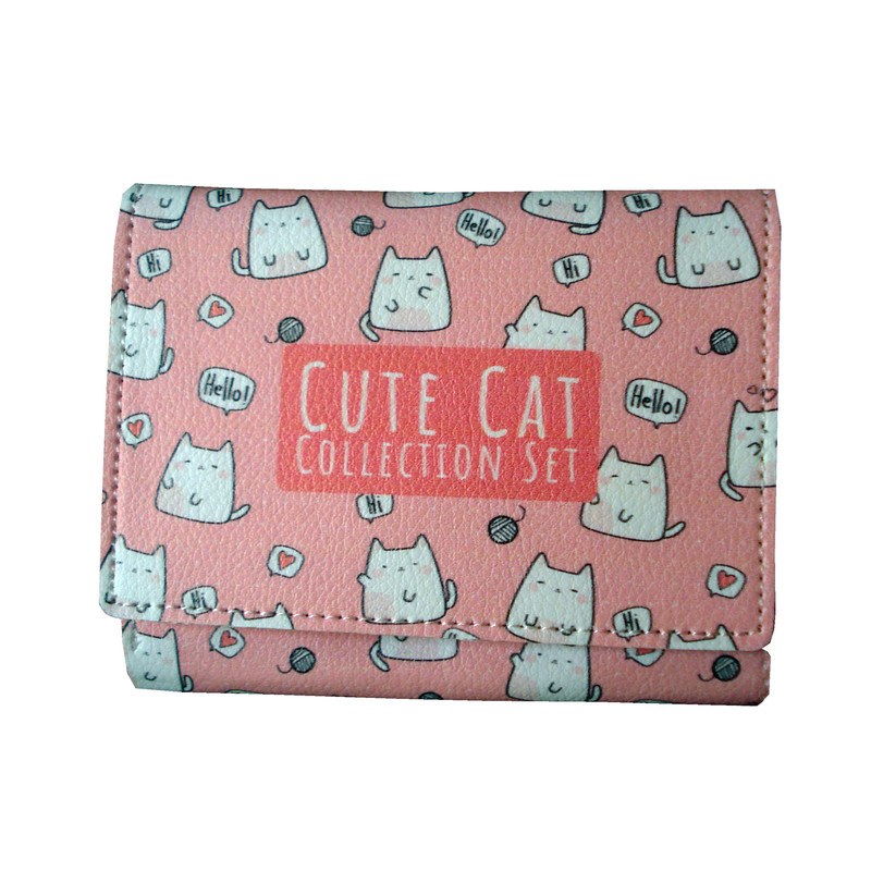 کیف پول دخترانه مدل cute cat کد 203