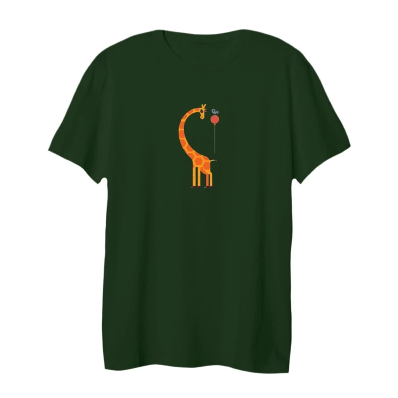 تی شرت لانگ آستین کوتاه زنانه مدل زرافه و بادکنک