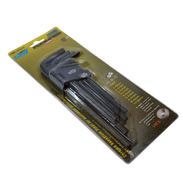مجموعه 9 عددی آچار آلن 6 گوش اسکای مدل HEX سایز 1.5 تا 10