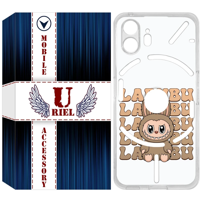 کاور یوریل مدل Clear کد 134 طرح لبوبو Labubu مناسب برای گوشی موبایل ناتینگ فون Nothing Phone 2
