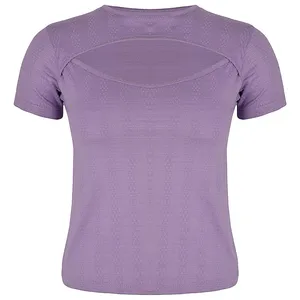 تی شرت آستین کوتاه زنانه دکسونری مدل 358049326  پنبه فانریپ رنگ یاسی