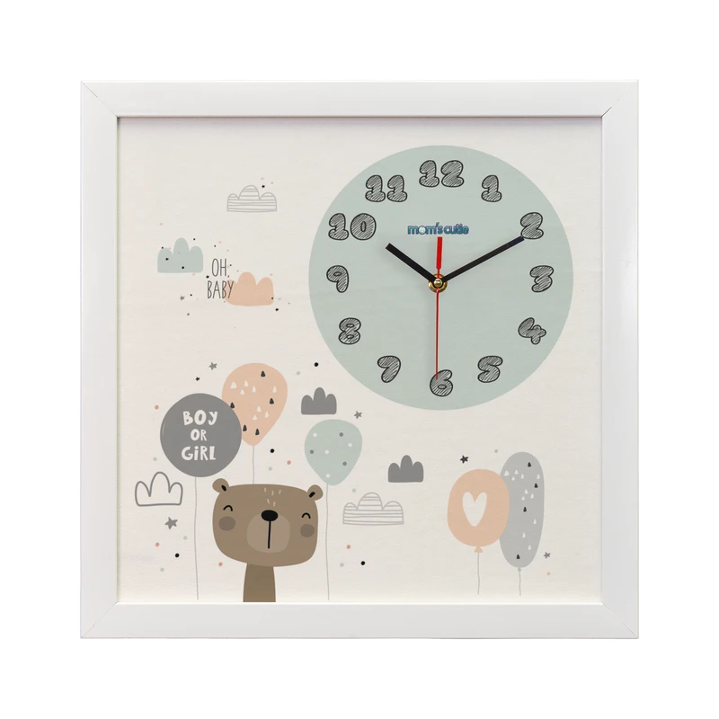 ساعت دیواری کودک مامز کیوتی مدل کارتونی S-07