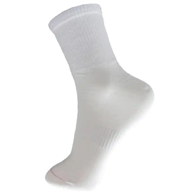 جوراب ورزشی زنانه ادیب مدل اسپرت کش انگلیسی رنگ سفید بسته 2 عددی