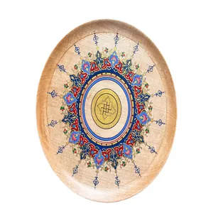 بشقاب چوبی مدل شمسه 
