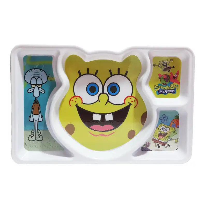 ست 5 تکه ظرف غذا کودک طرح باب اسفنجی