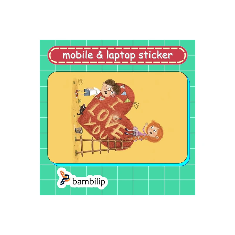 استیکر بامبیلیپ مدل کارت عابر طرح دوستت دارم کد 4031262