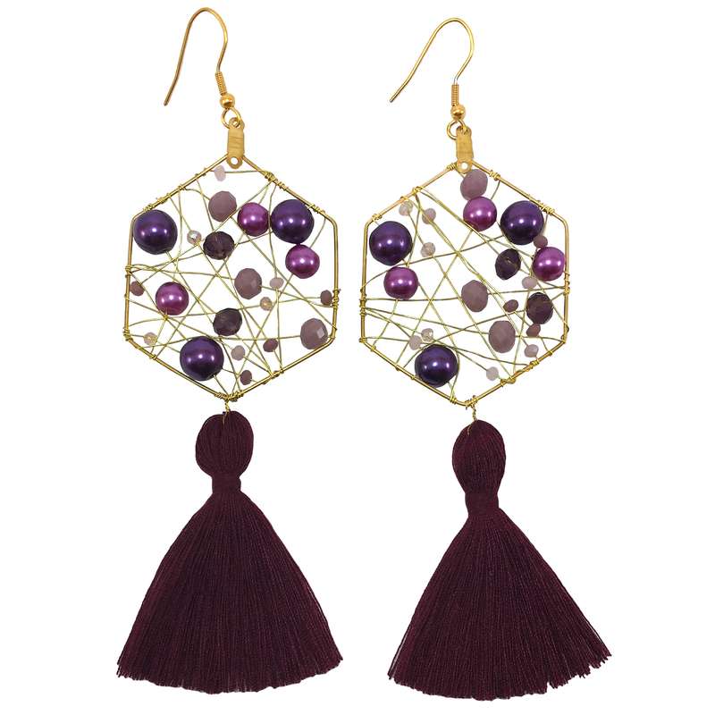 گوشواره زنانه دل تافته مدل Del_E12 گوشواره زنانه دل تافته مدل Del_E12