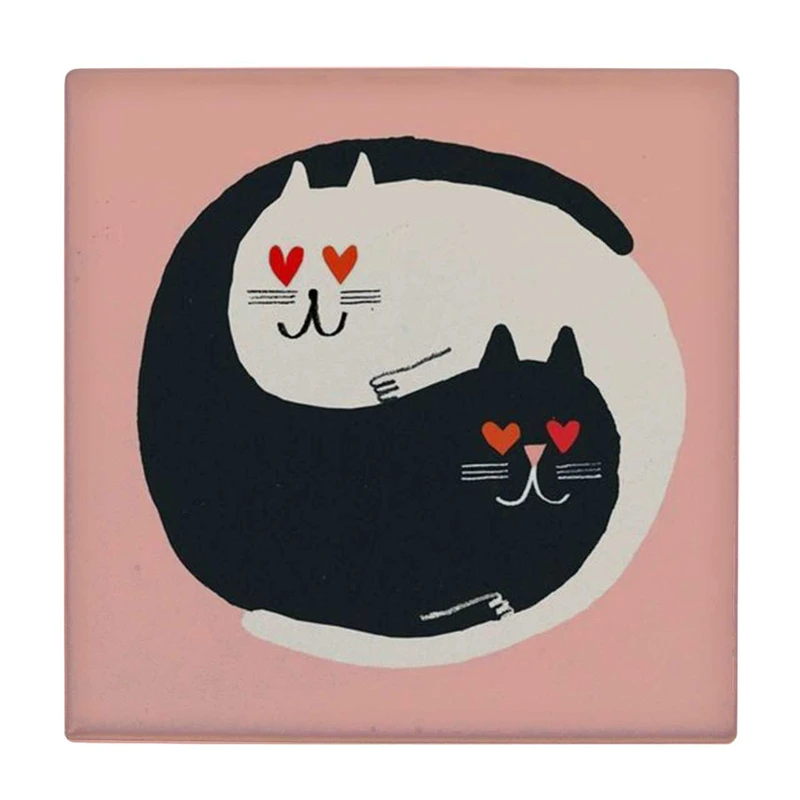 زیر لیوانی طرح عشق گربه ای کد    3251211_488