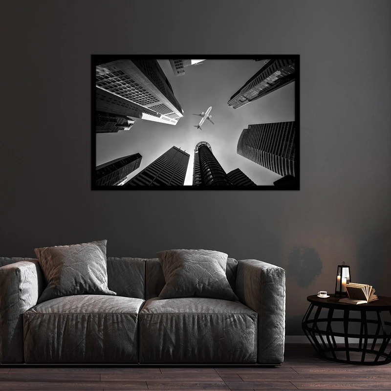 تابلو بکلیت طرح هواپیما ساختمان و منظره شهری مدل  B-bu2538