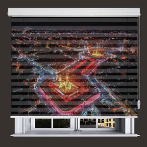 پرده زبرا زیو مدل بین الحرمین M-10 سایز 150x150 سانتی متر