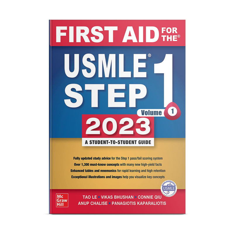 کتاب first aid for the usmle step 1 2023 اثر جمعی از نویسندگان انتشارات مک گرا هیل 2 جلدی