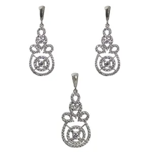 نیم ست نقره زنانه کد 6466