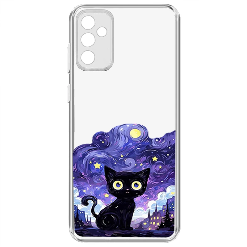 کاور طرح Purple Cat مناسب برای گوشی موبایل سامسونگ Galaxy A04s