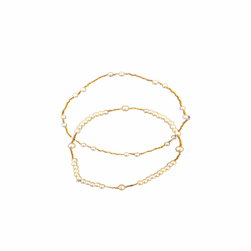 نیم ست دخترانه مدل منجوق ملیله ای مروارید کد 65653
