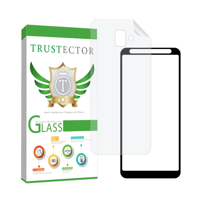 محافظ صفحه نمایش  تراستکتور مدل FUNABKTR مناسب برای گوشی موبایل سامسونگ Galaxy J6 Plus به همراه محافظ پشت گوشی