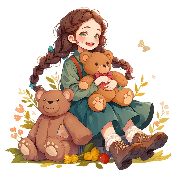 استیکر پارچه و لباس پاد آفرین مدل کارتونی کیوت فانتزی دخترانه کد S5629