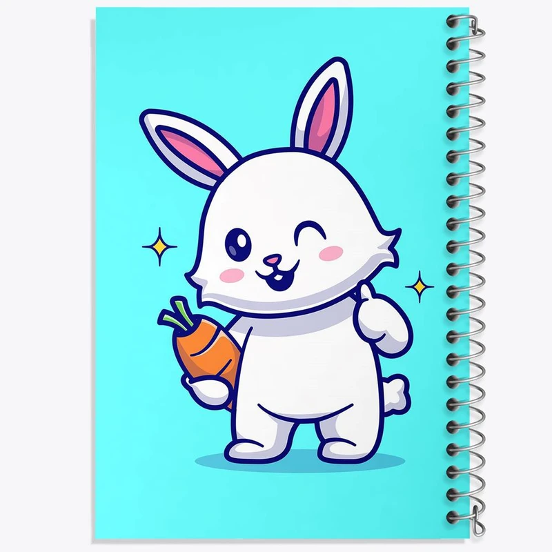 دفتر مشق 50 برگ خندالو مدل حیوانات بامزه خرگوش کد 25435