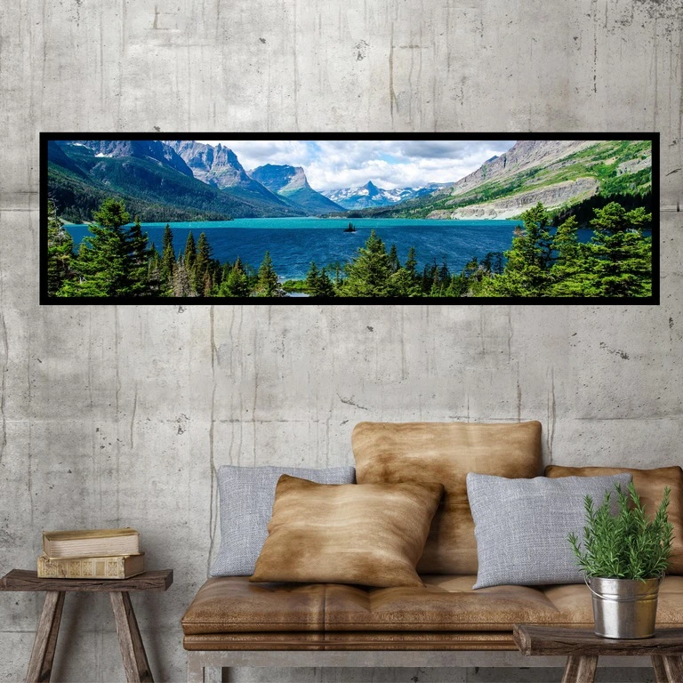 تابلو بکلیت طرح منظره کوهستان و دریا مدل B-7779