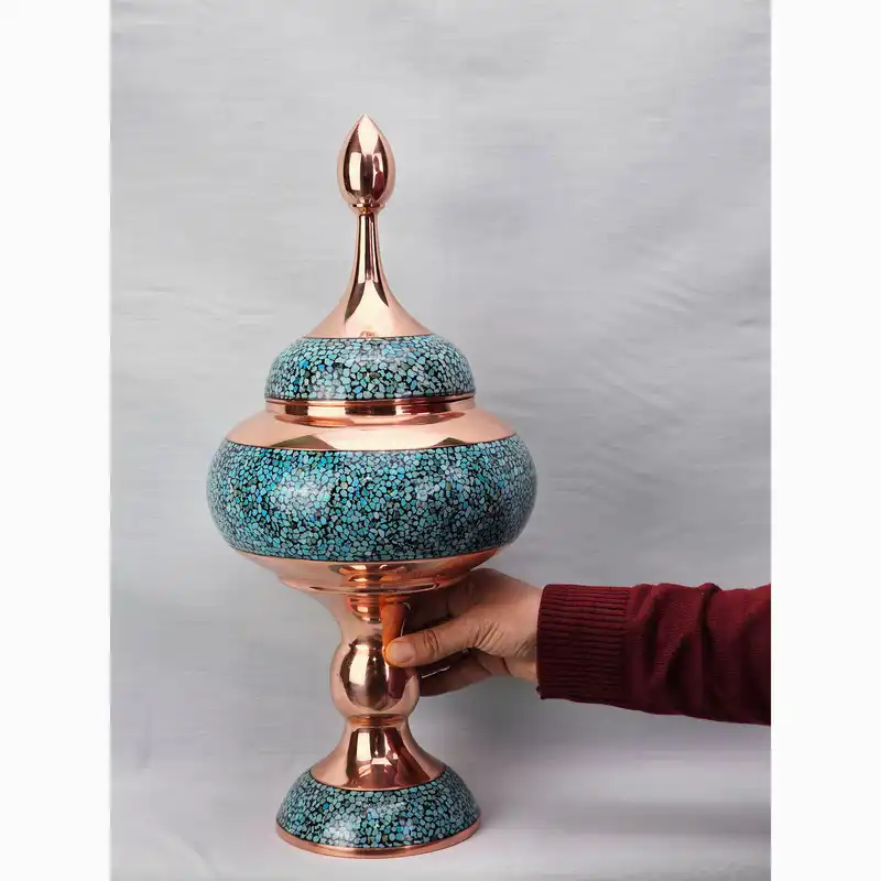 شکلات خوری فیروزه کوبی مسی مدل شاهکار کد 35c