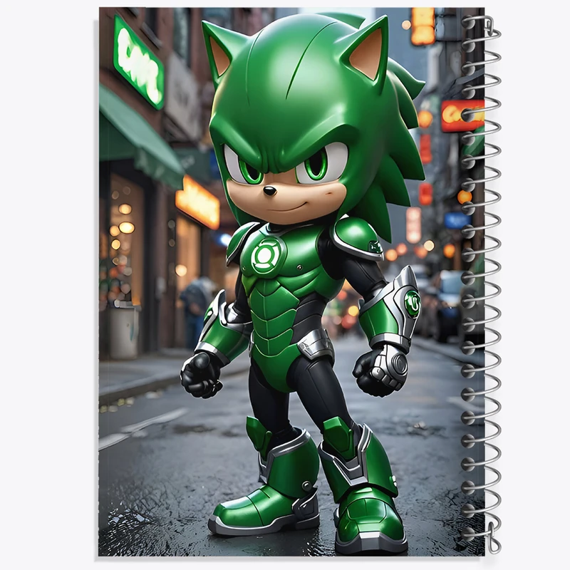 دفتر ژورنال نویسی 50 برگ خندالو مدل نقطه ای طرح سونیک (Sonic) کد F6878