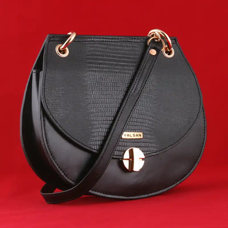 کیف دوشی زنانه چرم یلسان مدل دلاریس کد DLR-005-GLGP