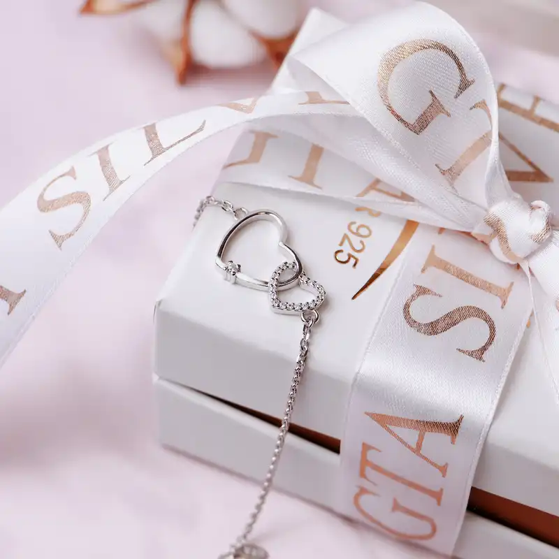 دستبند نقره زنانه جی تی ای مدل قلب