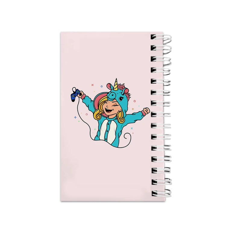 دفترچه یادداشت مدل to do list طرح دختر گیمر و یونیکورن کد bambi00804