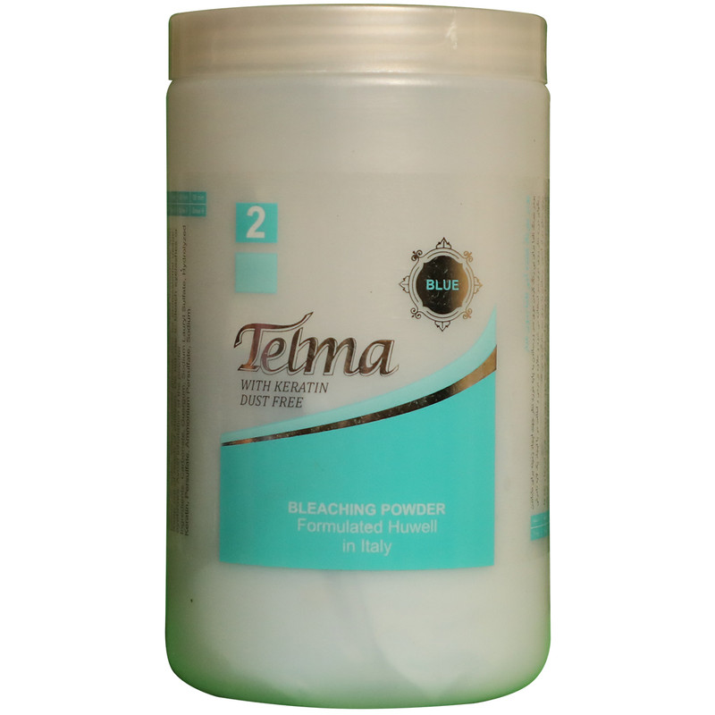 پودر دکلره تلما مدل B500 وزن 500 گرم رنگ آبی