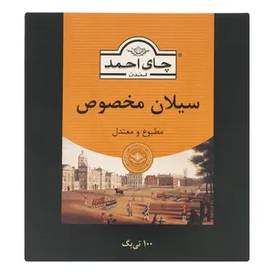 چای کیسه‌ای سیلان مخصوص چای احمد بسته 100 عددی