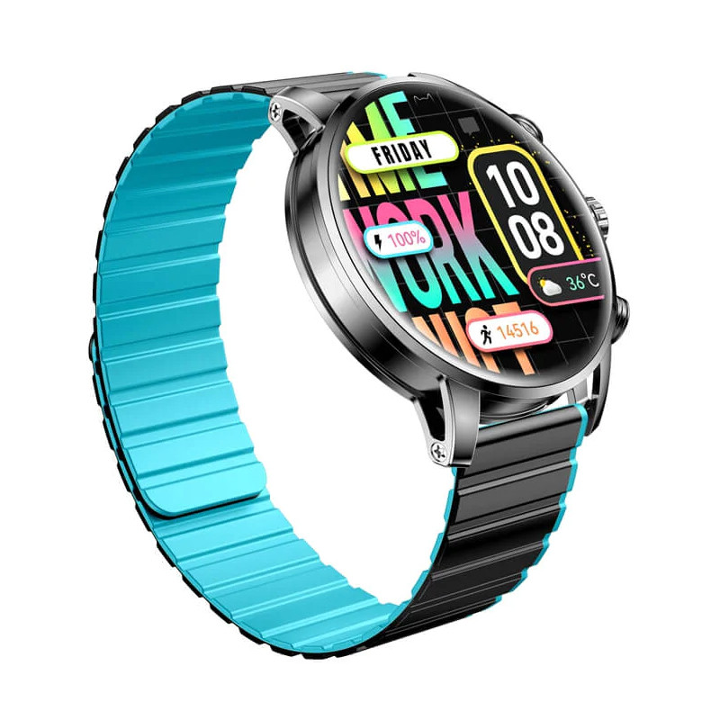 ساعت هوشمند 46 میلی‌متری کیسلکت مدل Smart Calling Watch Kr2 Ltd با بند سیلیکونی