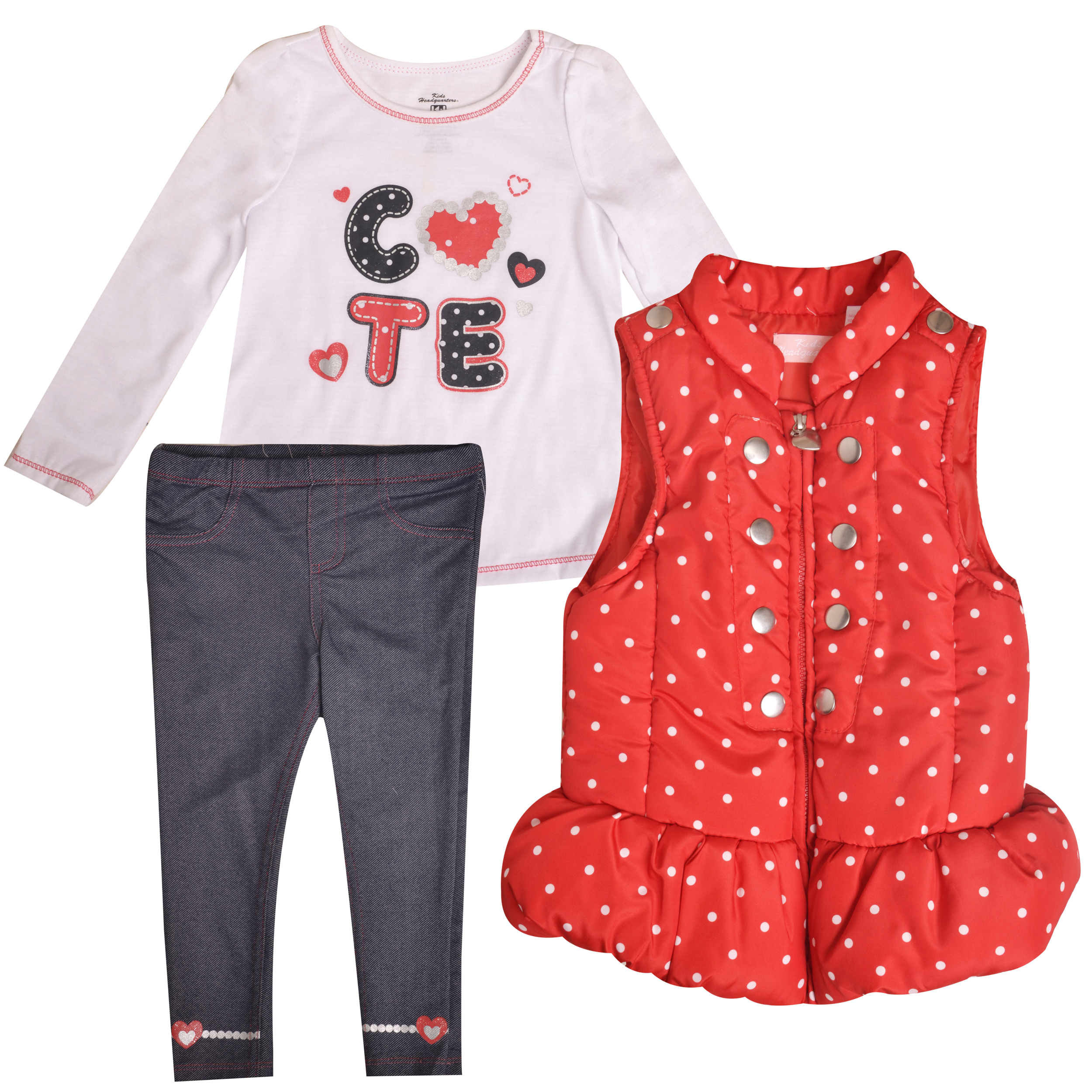 ست 3 تکه لباس دخترانه مدل KDR-41