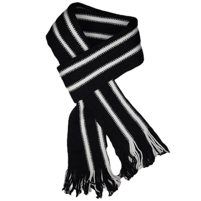 شال گردن بافتنی مردانه طرح راه راه کد 0234BW