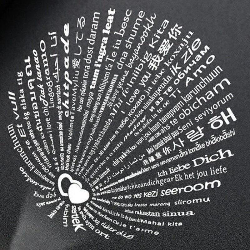 گردنبند دخترانه مدل دوستت دارم به صد زبان طرح گوزن