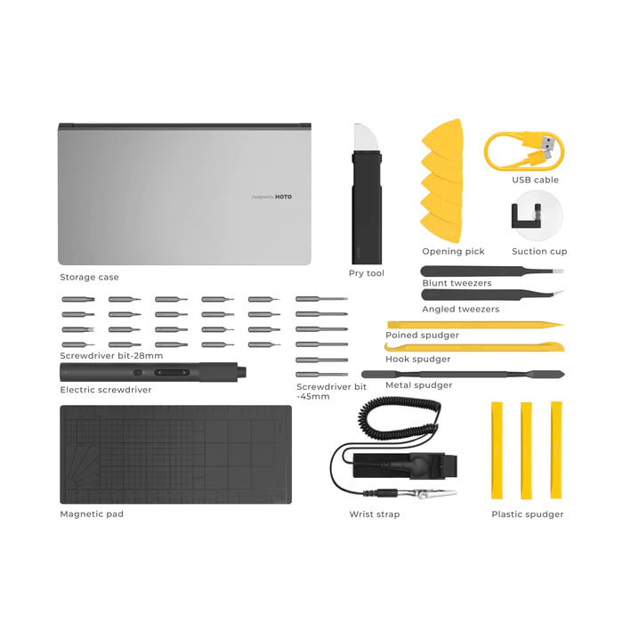 پیچ گوشتی شارژی هوتو مدل Kit Pro QWLSD012 مجموعه 46 عددی