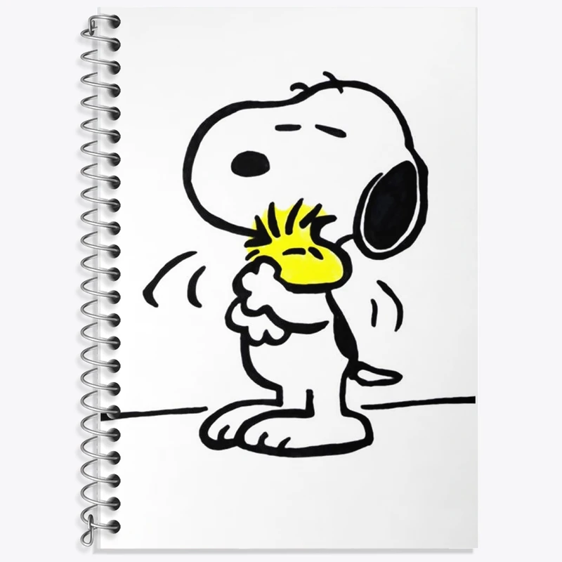 دفتر زبان 50 برگ خندالو مدل دو خط طرح اسنوپی کد F2199