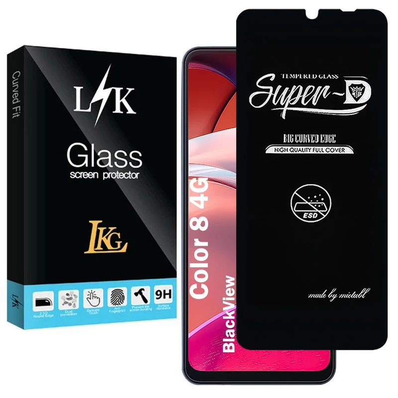 محافظ صفحه نمایش شیشه ای ال کا جی مدل SupD-Lk مناسب برای گوشی موبایل بلک ویو Color 8 4G