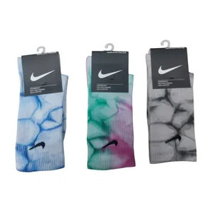 جوراب ورزشی ساق بلند زنانه مدل آبرنگی 07 بسته 3 عددی