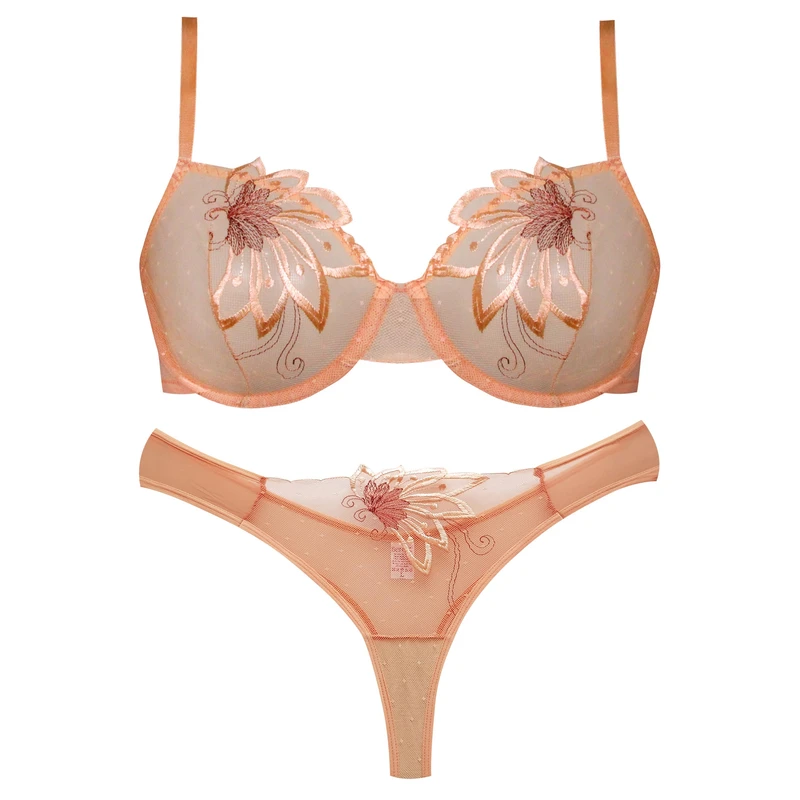 ست شورت و سوتین زنانه برتا مدل فنردار گیپور کد 4695-2020LC