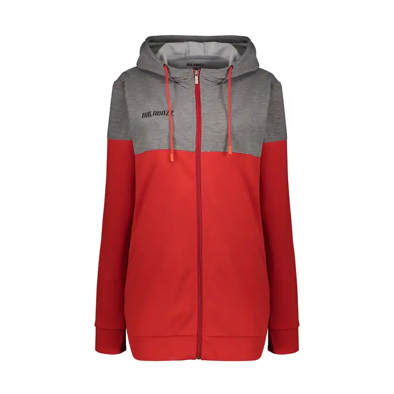 سویشرت ورزشی زنانه بالاباز مدل 8024 رنگ قرمز