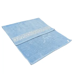 حوله حمام ساحل طرح گل سایز 70x140 سانتی متر