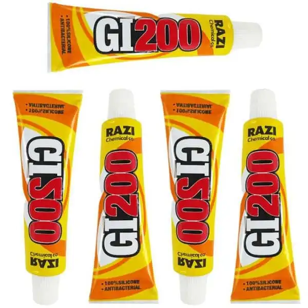 چسب آکواریوم رازی مدل جی آی 200 شفاف کد UNab حجم 30 میلی لیتر بسته 5 عددی