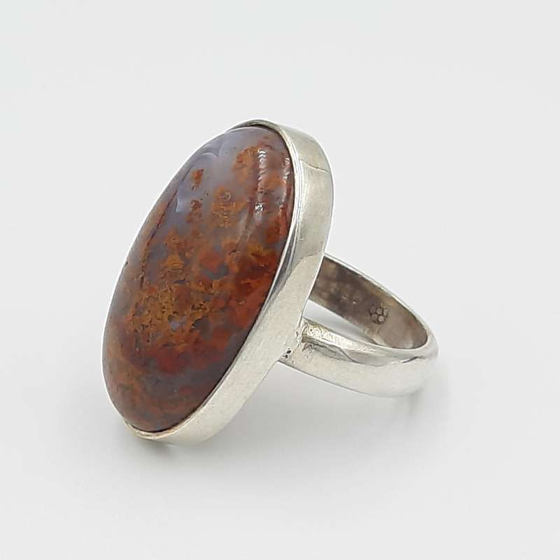 انگشتر نقره مردانه مدل عقیق منظره 20547